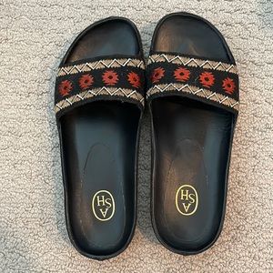 ASH embroidered flat slides